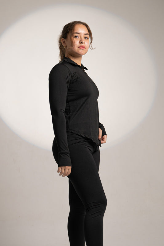 Swift-flow Black Quarter zip