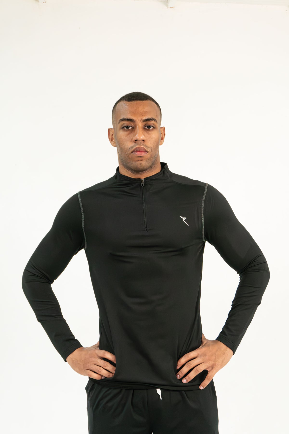 Black Quarter-Zip Men